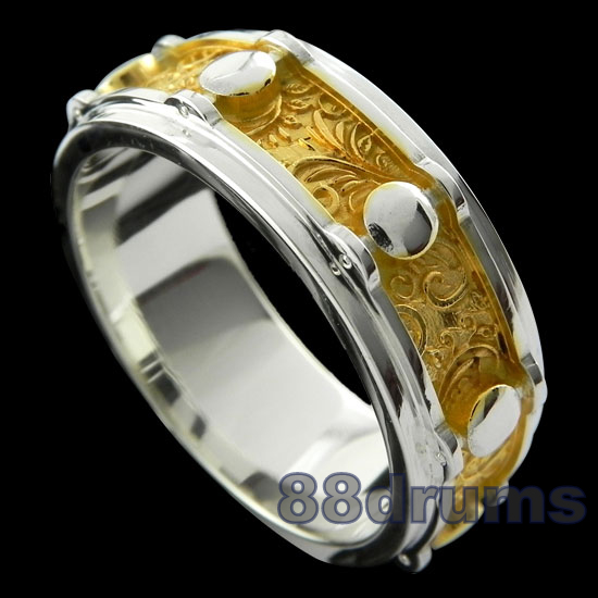 snare drum ring gold plating wedding thin-88drums