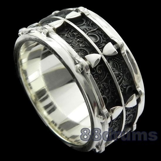 snare drum ring with silver hoop-88drums