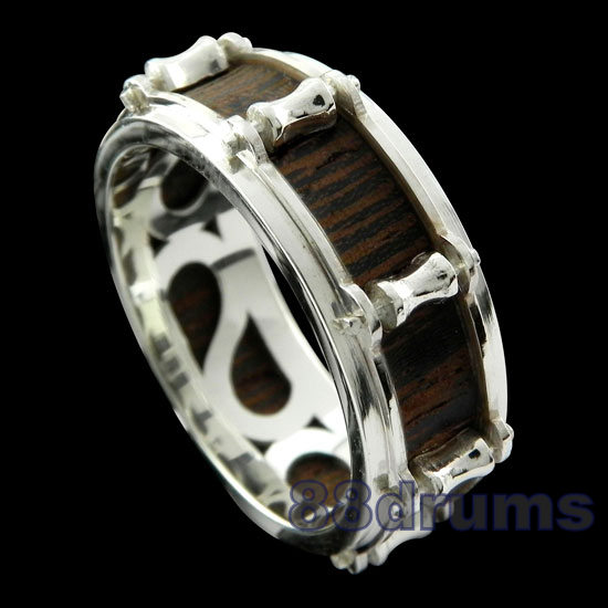 snare drum ring wooden elements musician jewelry gift drummers-88drums